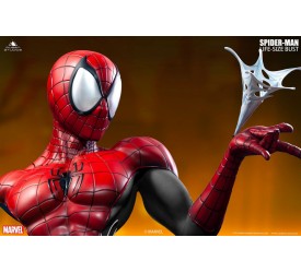Comic Spider-Man 1/1 Bust by Queen Studios (Red and Black)